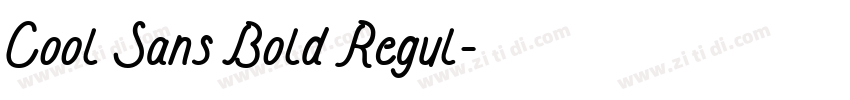 Cool Sans Bold Regul字体转换